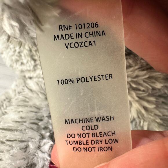 Hugs from Soft Surroundings size Medium Hug Me Cardigan Sherpa Gray - Picture 10 of 10